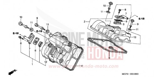 COUVERCLE DE CULASSE VTR1000SP5 de 2005